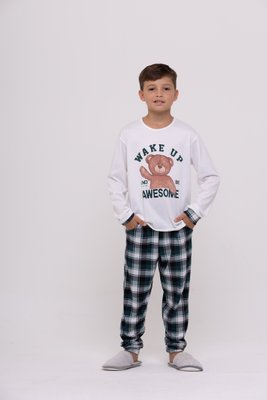 PijamaMasculino Infantil Familia Xadrez Suede tamanho 2 ao 10