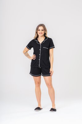 Pijama Blusa Aberta Americano Poliviscose Plus Size