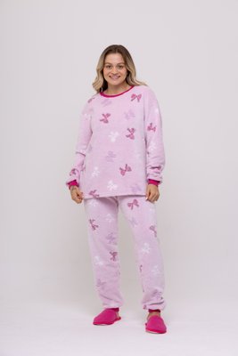 Pijama Estampado com Punho Feminino Fleece