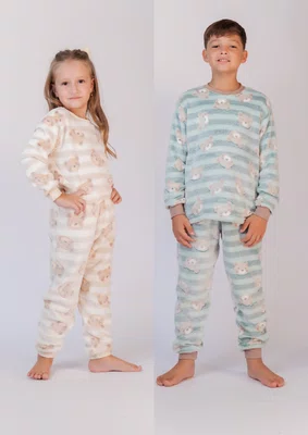 Pijama Estampado com Punho Unissex Juvenil Fleece do 12 ao 16