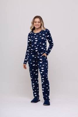 Pijama Feminino Estampado com Bolso Suede XGG