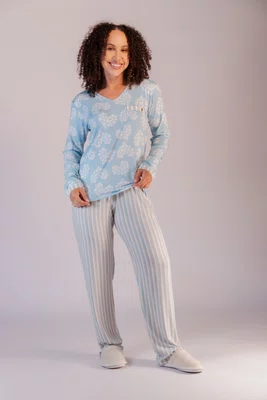 Pijama Feminino Manga Longa Dreams  do P ao GG