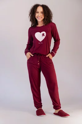 Pijama Feminino Suede Casal do tamanho P ao GG