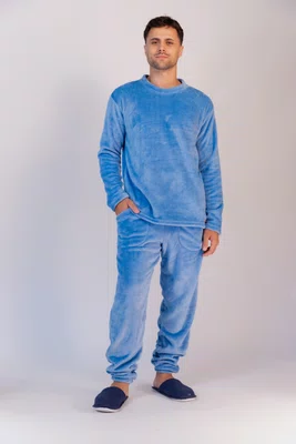 Pijama Fleece Masculino Liso Calça Bolso do P ao GG (Opção casal em algumas cores)