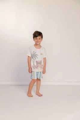 Pijama Infantil Masculino Tamanho 2 ao 10 Opção Família
