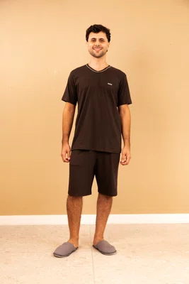 Pijama Masculino Manga curta 100% algodão P ao GG