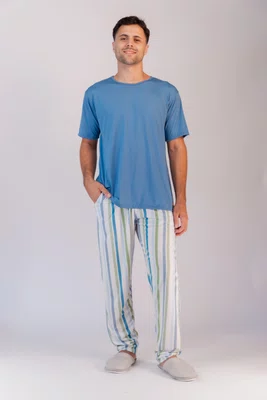 Pijama Masculino manga curta e calça PV do P ao GG