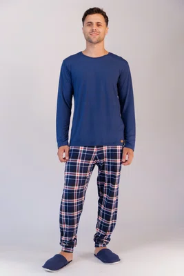 Pijama Masculino Suede Calça Xadrez P ao GG