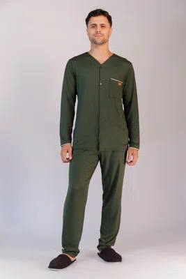 Pijama Masculino  tipo Americano de Suede do P ao GG