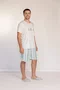 Pijama Masculino Manga Curta Sortido Tamanho P ao GG opção familia