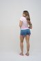 Pijama Curto Liso Estampa Feminino Poliviscose