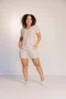 Pijama Feminino Visco Lycra  Blusa Aberta Bermuda com bolso