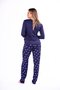 Pijama Semi Aberto Calça Estampada Plus Size Suede