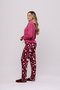 Pijama Semi Aberto Calça Estampada Suede