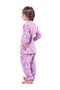 Pijama Estampado com Punho Feminino Juvenil Fleece