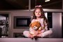 Pijama Estampado com Punho Feminino Juvenil Fleece