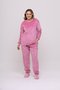 Pijama Liso Estrelado com Punhos Feminino Fleece