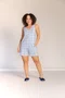 Pijama Regata Semi Aberta bermuda com bolso