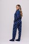 Pijama Americano Estampado Bolso Feminino Suede