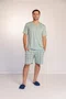 Pijama Bermuda Estampada Masculino Poliviscose