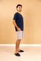 Pijama Bermuda Estampada Masculino Poliviscose P ao GG