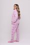 Pijama Estampado Blusa Aberta com Bolso Feminino Fleece