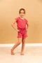 Pijama Infantil Short Babado Fru-Fru Liganete 2/4/6/8/10.