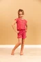 Pijama Infantil Short Babado Fru-Fru Liganete 2/4/6/8/10.