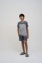 Pijama Liso Masculino Bermuda Bolso Poliviscose Juvenil