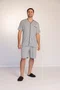 Pijama Masculino Comfort Cinza Curto Tamanhos do P ao GG